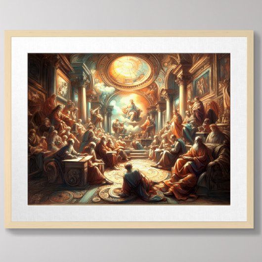 Oude Griekenland Filosofie Grote Zaal School Poster