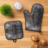 Oude Griekenland Muziek Personeel Ovenwant & Pannenlap Set (Top down)