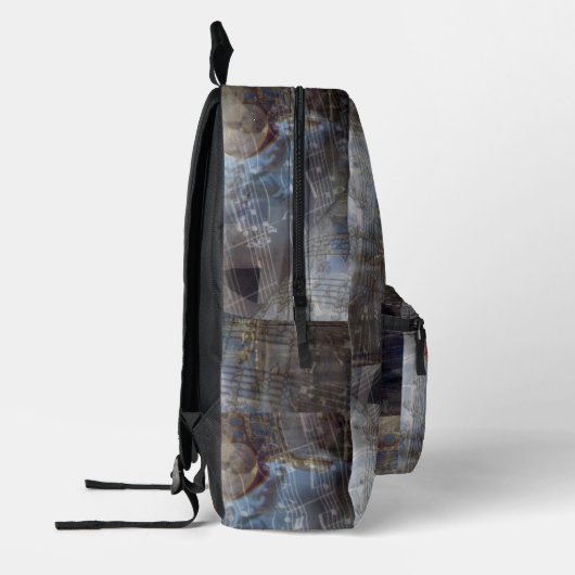 Oude Griekenland Muziek Personeel Sterren Var 2 Bedrukte Rugzak (Links)