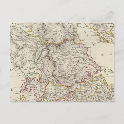 Oude Griekenland, noord Briefkaart (Voorkant)