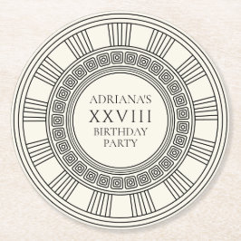 Oude Griekenland of Rome thema verjaardagsfeestje Ronde Kartonnen Onderzetter