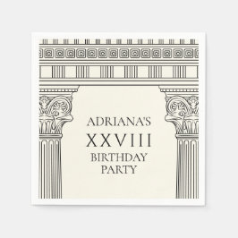 Oude Griekenland of Rome Verjaardag met tempel Servet