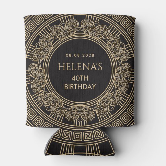 Oude Griekenland partij met AANGEPASTE KLEUREN Blikjeskoeler (Achterkant)