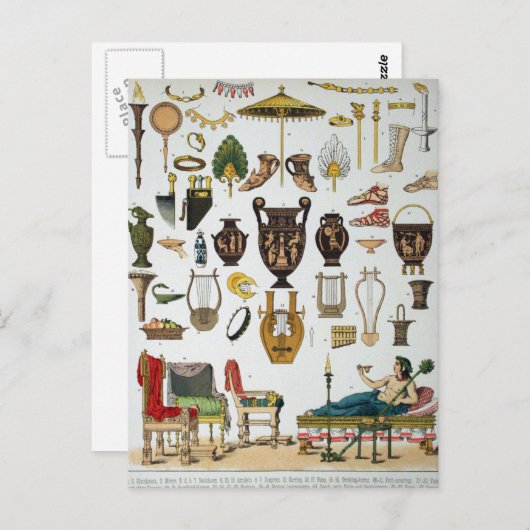 Oude Grieks Briefkaart (Voorkant / Achterkant)