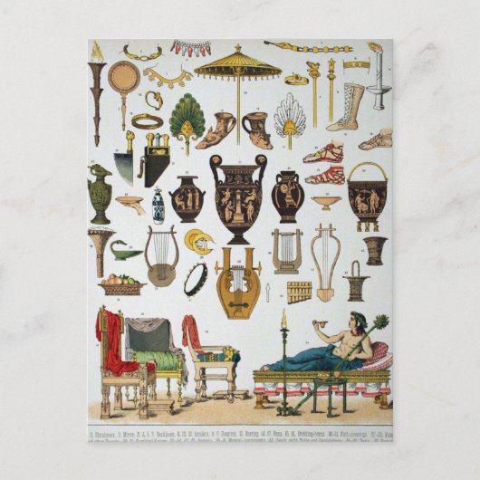 Oude Grieks Briefkaart (Voorkant)