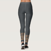Oude Grieks goudpatroon met monummetrisch goudpatr Leggings (Achterkant)