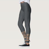 Oude Grieks goudpatroon met monummetrisch goudpatr Leggings (Links)