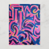 Oude Grieks graffiti-Abstract kunsthaar geverfd Briefkaart (Voorkant)