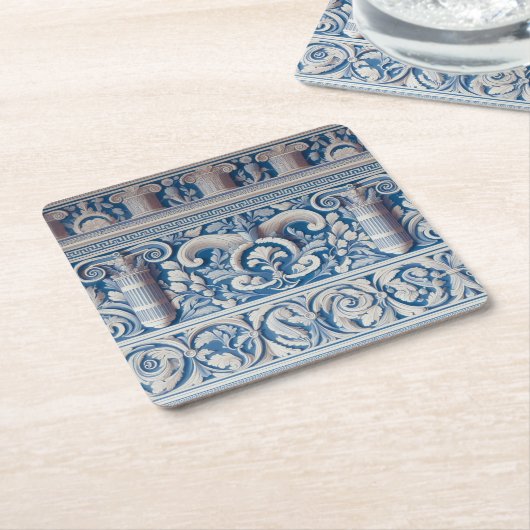 Oude Grieks Kartonnen Onderzetters (Schuin)