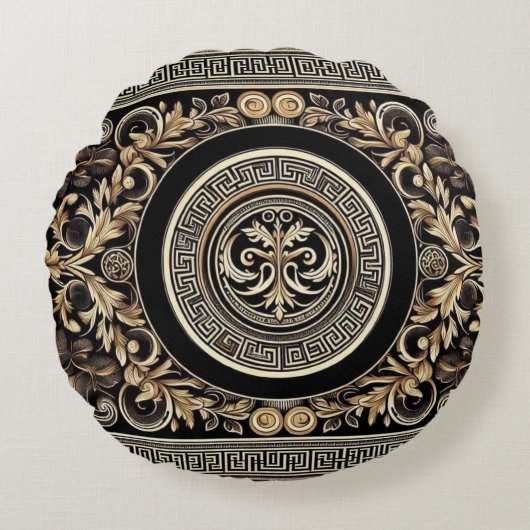 Oude Grieks Rond Kussen (Voorkant)