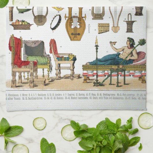 Oude Grieks Theedoek (Gevouwen)