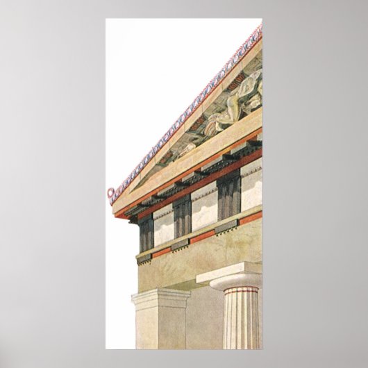 Oude Griekse Architectuur, Tempel van Athena Poster (Voorkant)