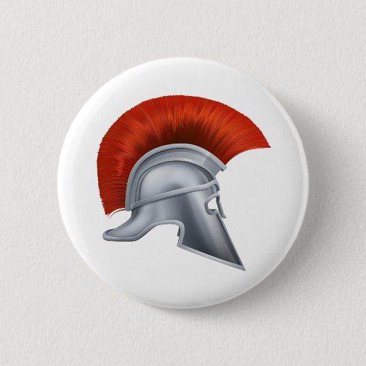 Oude Griekse arrior Helmet Ronde Button 5,7 Cm (Voorkant)