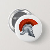 Oude Griekse arrior Helmet Ronde Button 5,7 Cm (Voorkant /achterkant)