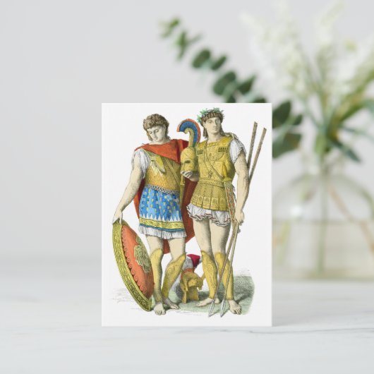 Oude Griekse arriors Briefkaart (Staand voorkant)