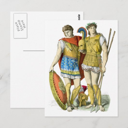 Oude Griekse arriors Briefkaart (Voorkant / Achterkant)