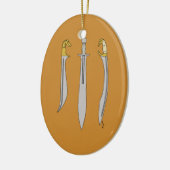 Oude Griekse blades Keramisch Ornament (Links)
