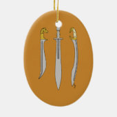 Oude Griekse blades Keramisch Ornament (Achterkant)