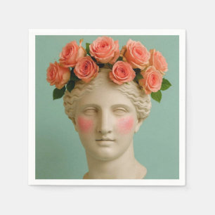 Oude Griekse Bloemen Servetten. Servet
