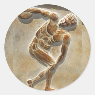 Oude Griekse Discus Thrower - Discobolus Ronde Sticker