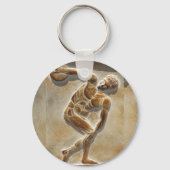 Oude Griekse Discus Thrower - Discobolus Sleutelhanger (Voorkant)