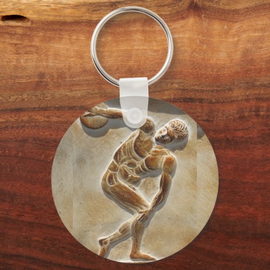 Oude Griekse Discus Thrower - Discobolus Sleutelhanger (Voorkant)
