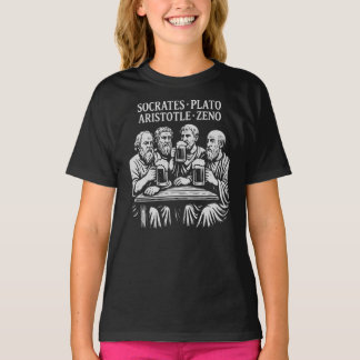 Oude Griekse filosofen die bier drinken T-shirt
