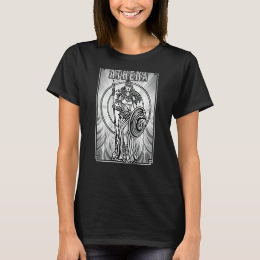 Oude Griekse god Athena zet Olympus Griekse mytho  T-shirt (Voorkant)