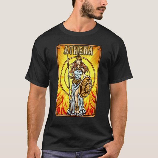 Oude Griekse god Athena zet Olympus Griekse mytho  T-shirt (Voorkant)