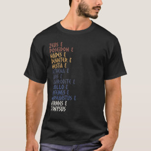 Oude Griekse god en godin Griekse mythologie T-shirt
