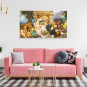 Oude Griekse goden & godinnen op de berg Parnassus Canvas Afdruk (Insitu (Woonkamer))