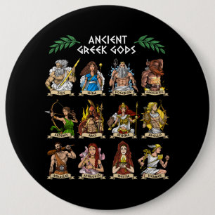Oude Griekse goden Ronde Button 6,0 Cm