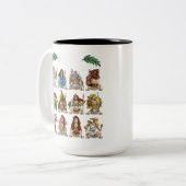 Oude Griekse goden Tweekleurige Koffiemok (Voorkant links)