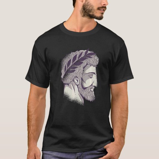Oude Griekse goden zetten Olympus Romeinse kopgod  T-shirt (Voorkant)