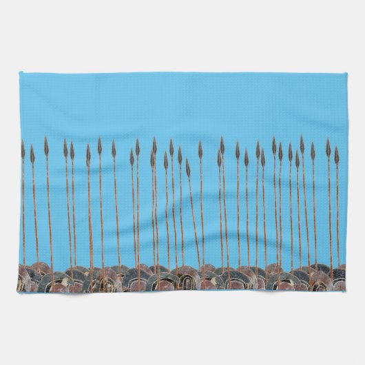 Oude Griekse hopbellen gaan vechten Theedoek (Horizontaal)