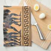 Oude Griekse hopbellen in de strijd Theedoek (Quarter Fold)