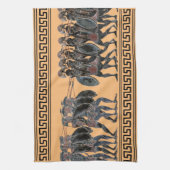 Oude Griekse hopbellen in de strijd Theedoek (Verticaal)