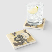 Oude Griekse Hoplite Stenen Onderzetter (Zijkant)