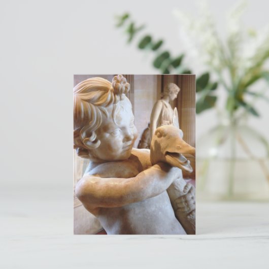 Oude Griekse jongen met Goose Briefkaart (Staand voorkant)