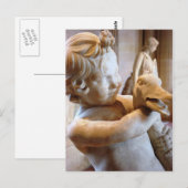 Oude Griekse jongen met Goose Briefkaart (Voorkant / Achterkant)