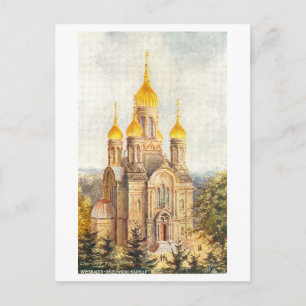 Oude Griekse kapel, Wiesbaden, Duitsland Briefkaart