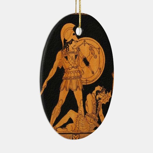 Oude Griekse kerstversiering Keramisch Ornament (Rechts)