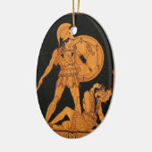 Oude Griekse kerstversiering Keramisch Ornament (Links)