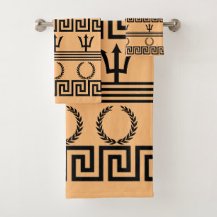 Oude Griekse Kustsymbolen Cadeau Handdoekenset Bad Handdoek