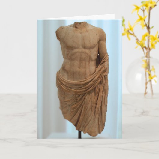 Oude Griekse marmeren torso Kaart (Gele Bloem)