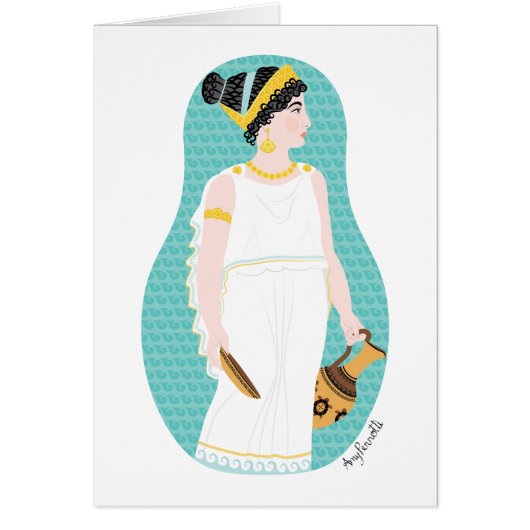Oude Griekse Matryoshka Kaart (Voorkant)