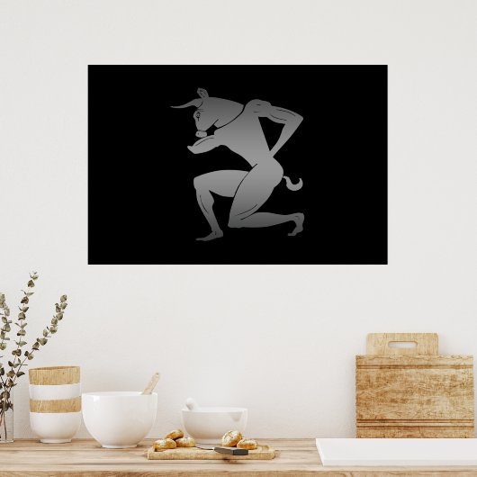 Oude Griekse minotaur Poster (Keuken)