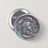 Oude Griekse munt Ronde Button 5,7 Cm (Voorkant /achterkant)