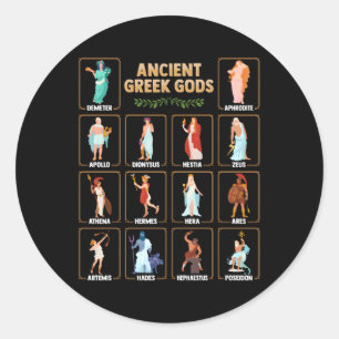 Oude Griekse mythologie voor een Griekse goden Ronde Sticker