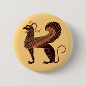 Oude Griekse mythologische beest Griffin Ronde Button 5,7 Cm (Voorkant)